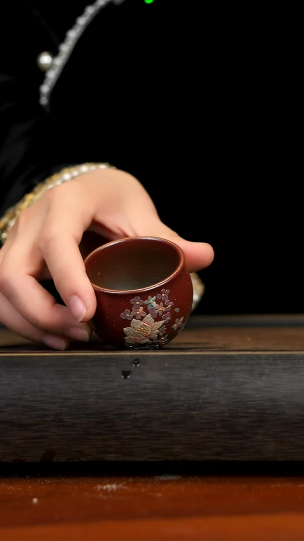 【闪购商品】紫砂茶壶念一紫砂  柴烧缸杯