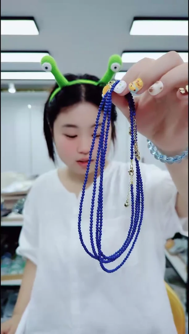 青金石合金颈饰2045蓝颈链