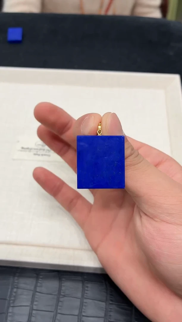 银S925镶嵌青金石颈饰青金石吊坠