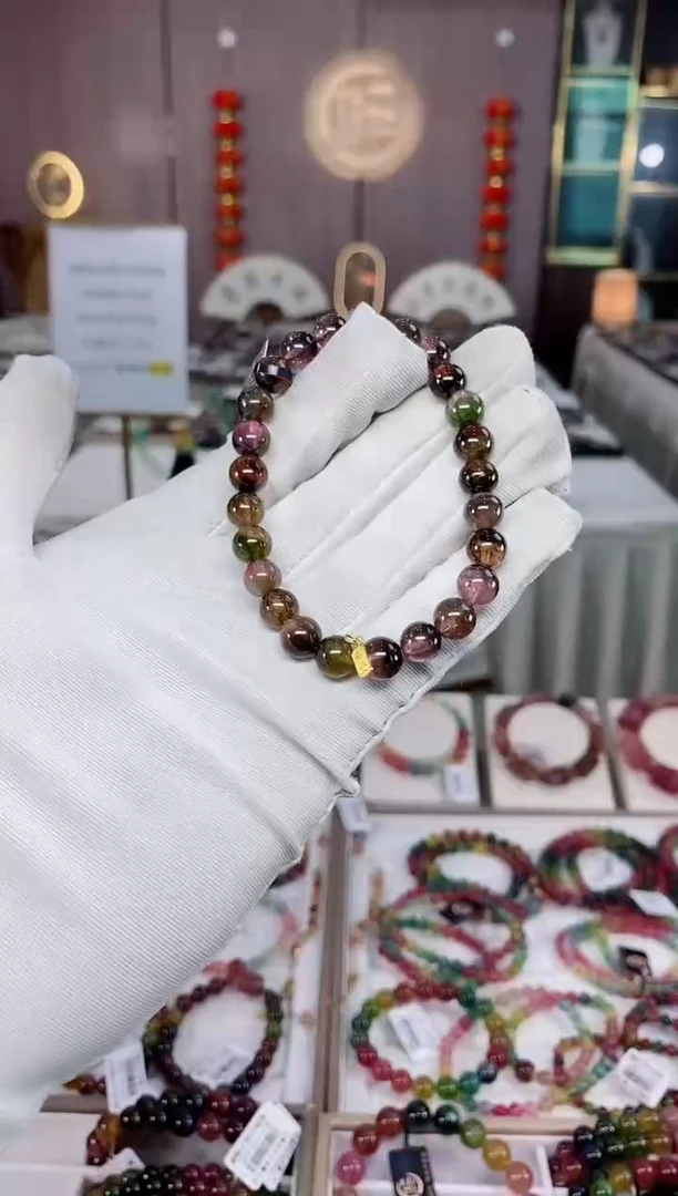 西瓜单圈手串未镶嵌碧玺（多样性发一条）xion