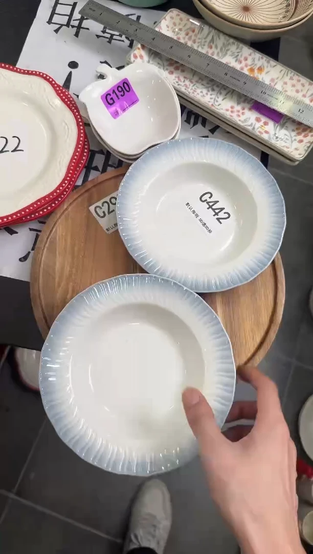 摆件陶C442-2个     陶瓷餐具库存微瑕