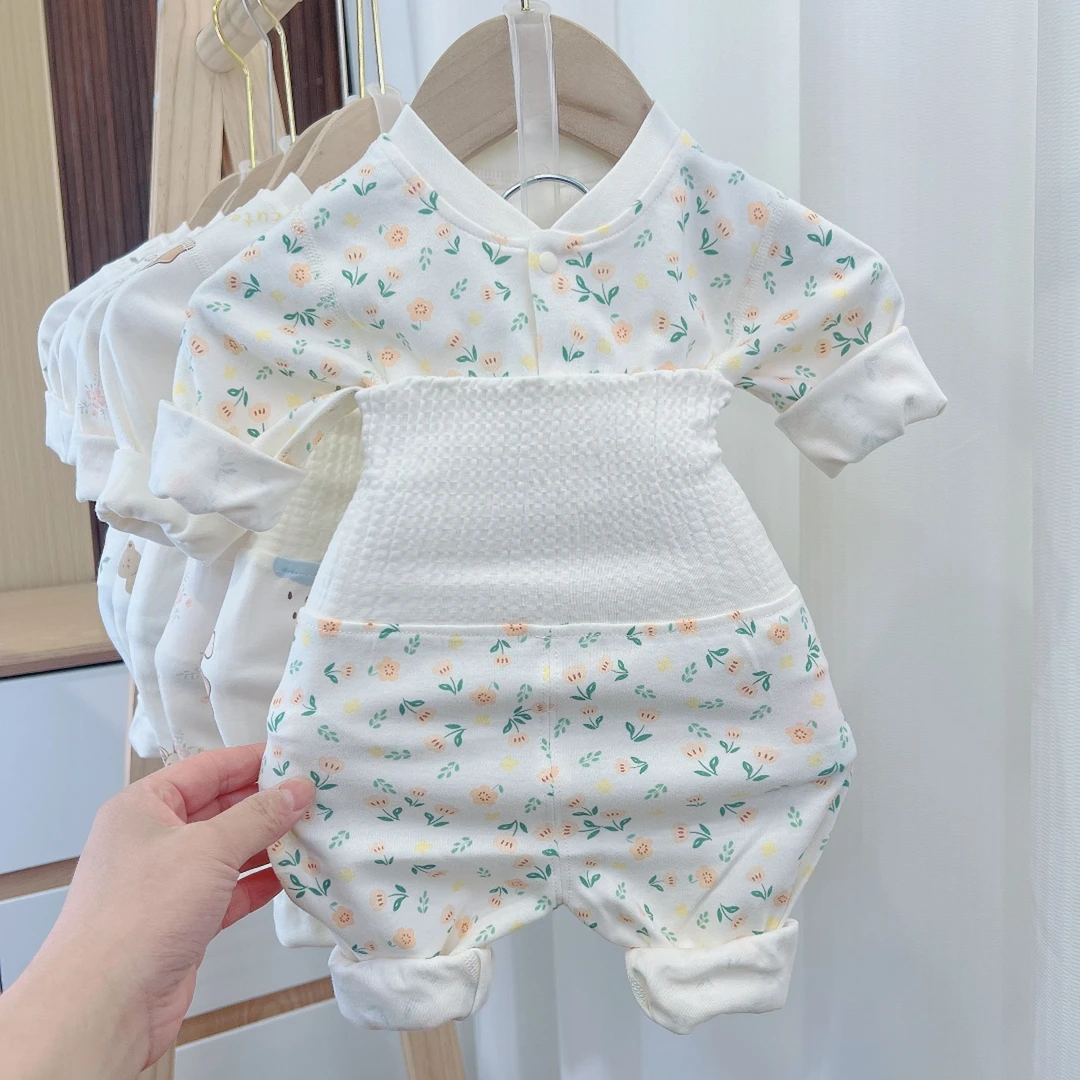 纯棉秋衣裤春秋款33017A类婴幼儿透气吸汗分体衣服套装婴儿秋裤