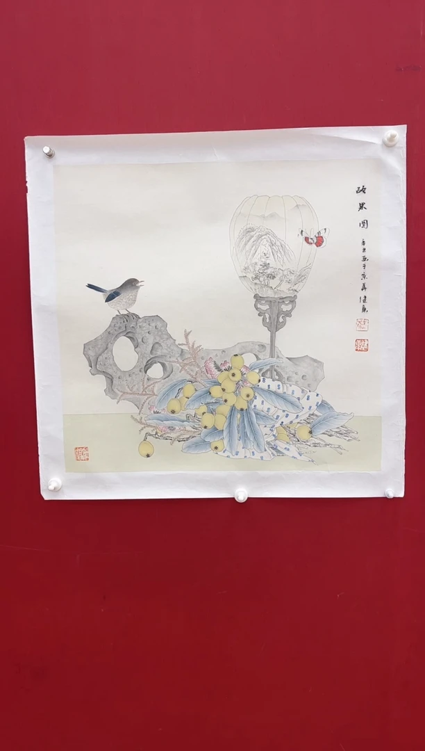 国画蓝健康老师画作