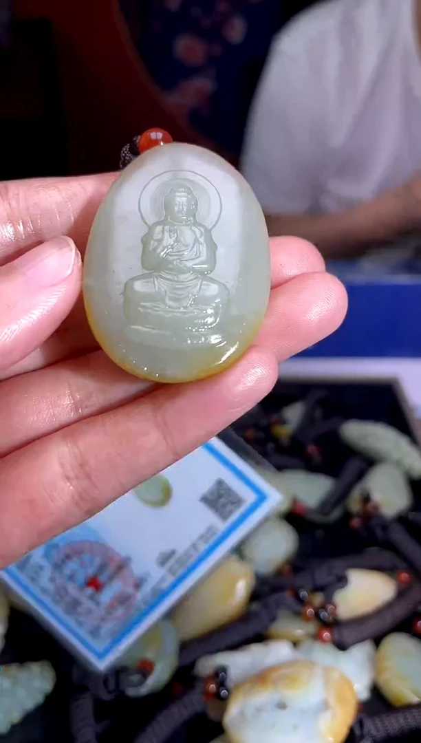 和田玉未镶嵌挂件0