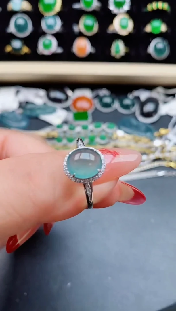 【闪购商品】翡翠戒指银S925镶嵌21321