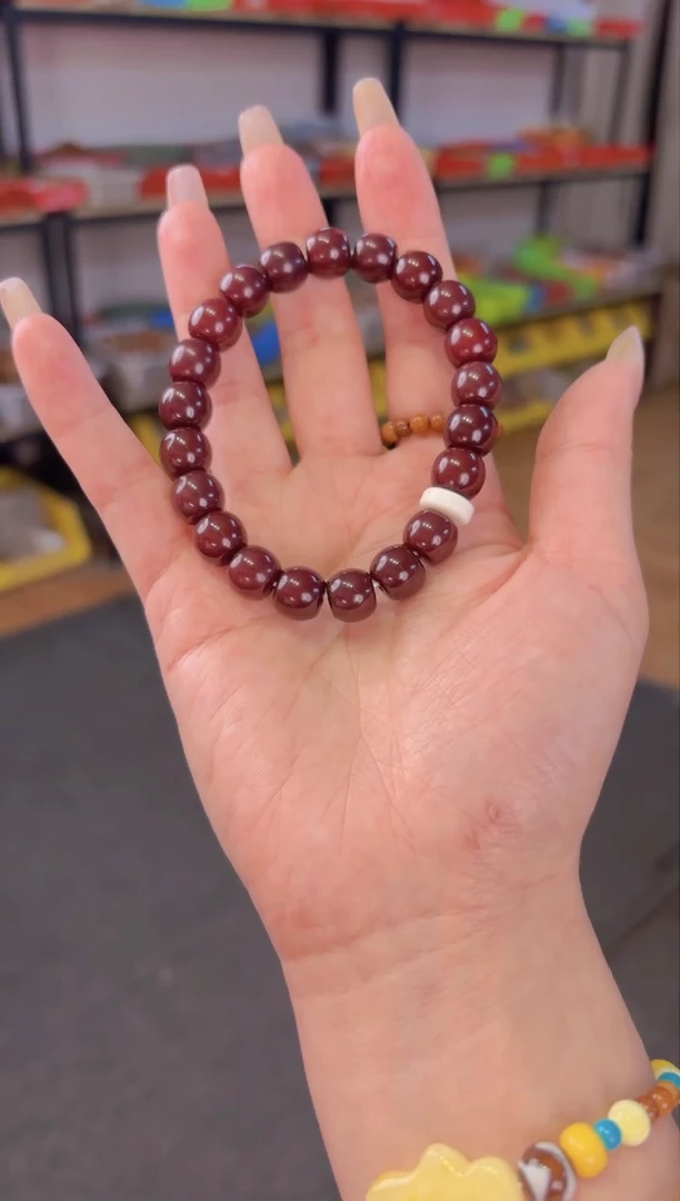 【闪购商品】菩提根/象牙果吊坠 10mm菩提红豆牛奶