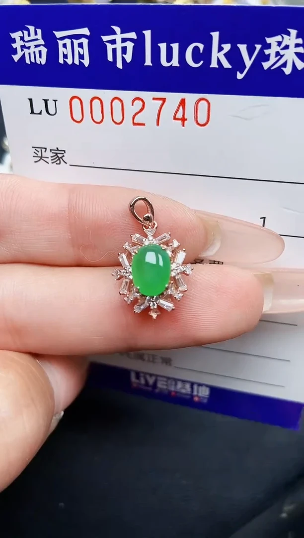 【闪购商品】翡翠颈饰银S925镶嵌2740