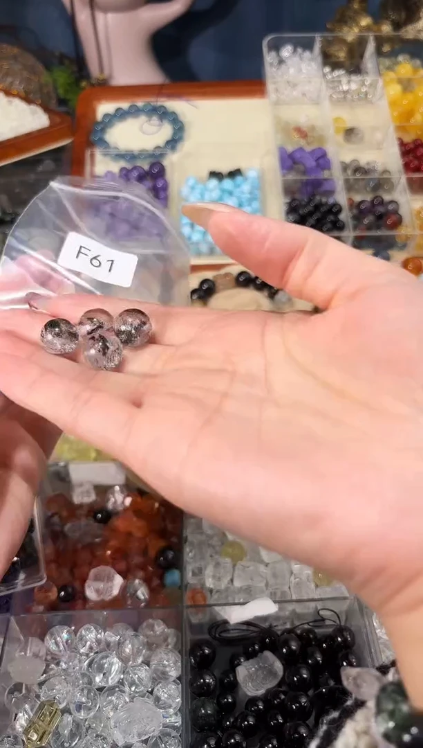 【闪购商品】水晶手串未镶嵌F61闪灵圆珠卡12