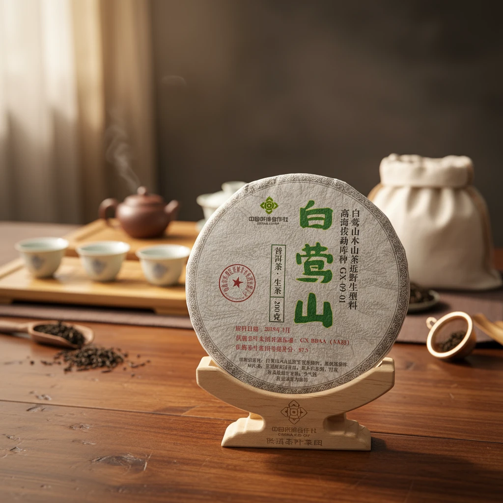 白莺山普洱生茶紧压茶200g云南大叶种晒青茶