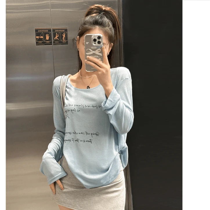 【青仓】夏季慵懒风薄款印花微透罩衫休闲宽0松大领口上衣2706