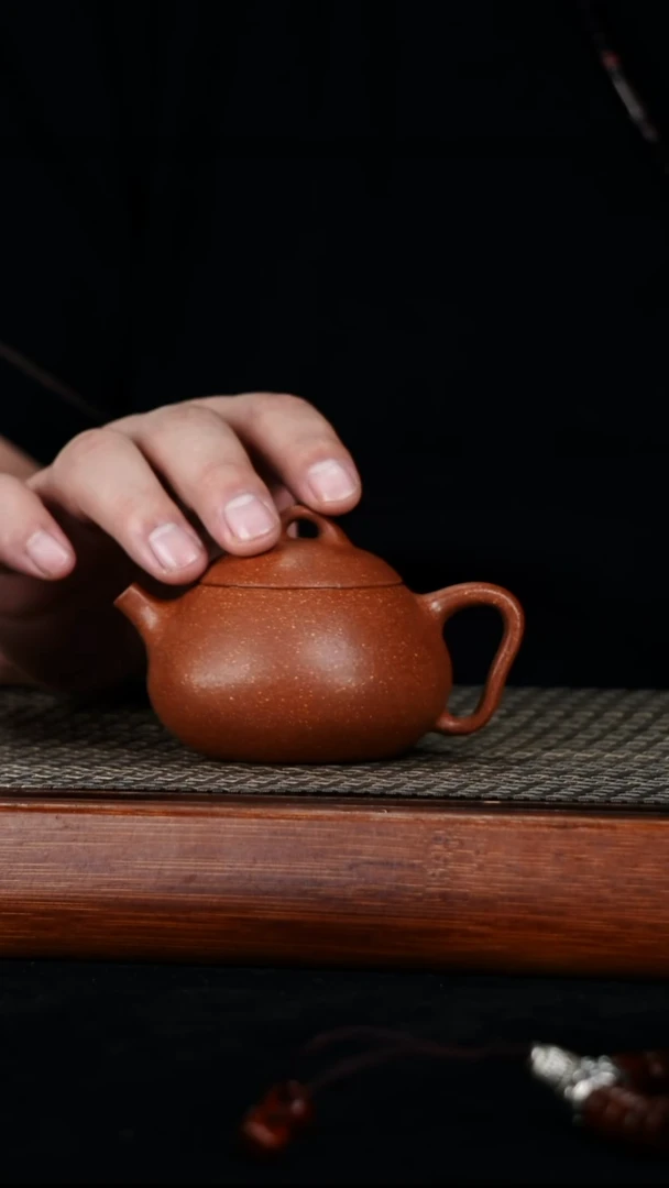 茶壶紫砂原矿红降坡泥紫砂壶