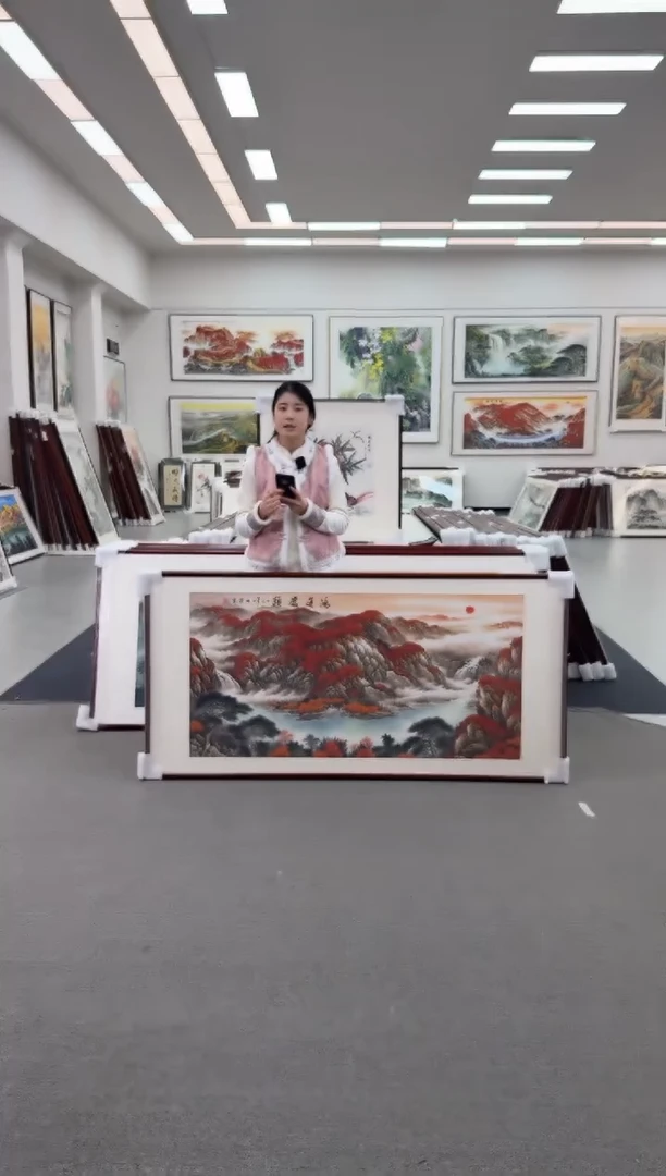 国画手绘 鸿运当头 219*88