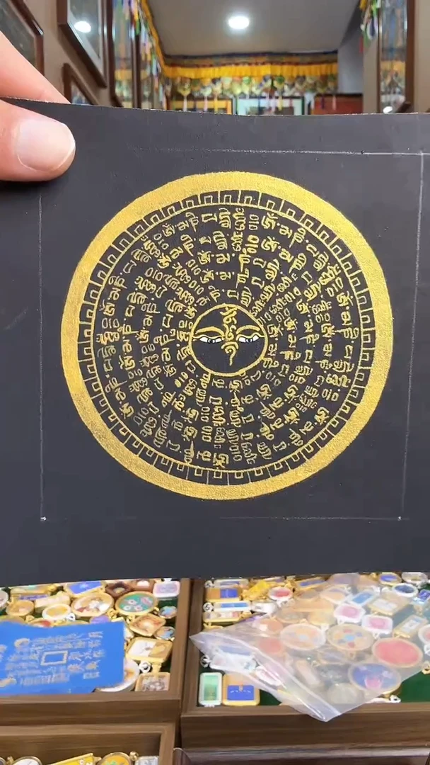 吊坠黑财神心里话-纯手绘唐卡