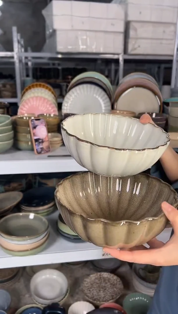 陶瓷外贸尾货瑕疵满20包邮X2面碗