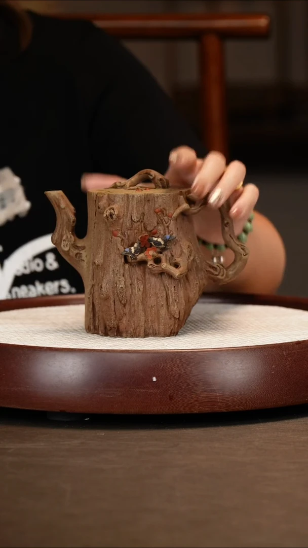 茶壶紫砂【高建芳】喜上眉梢530c+象真果品