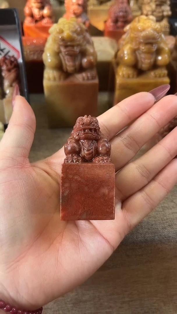 【闪购商品】老挝石610寿山石龙戏珠