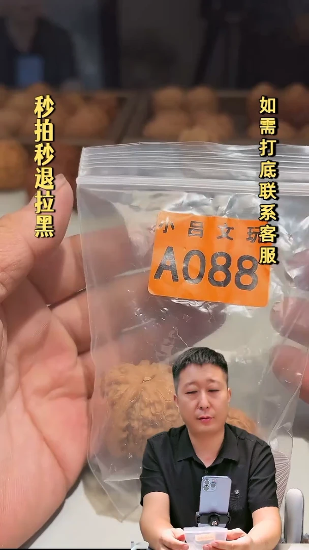 吊坠文玩核桃A088白狮子35.5