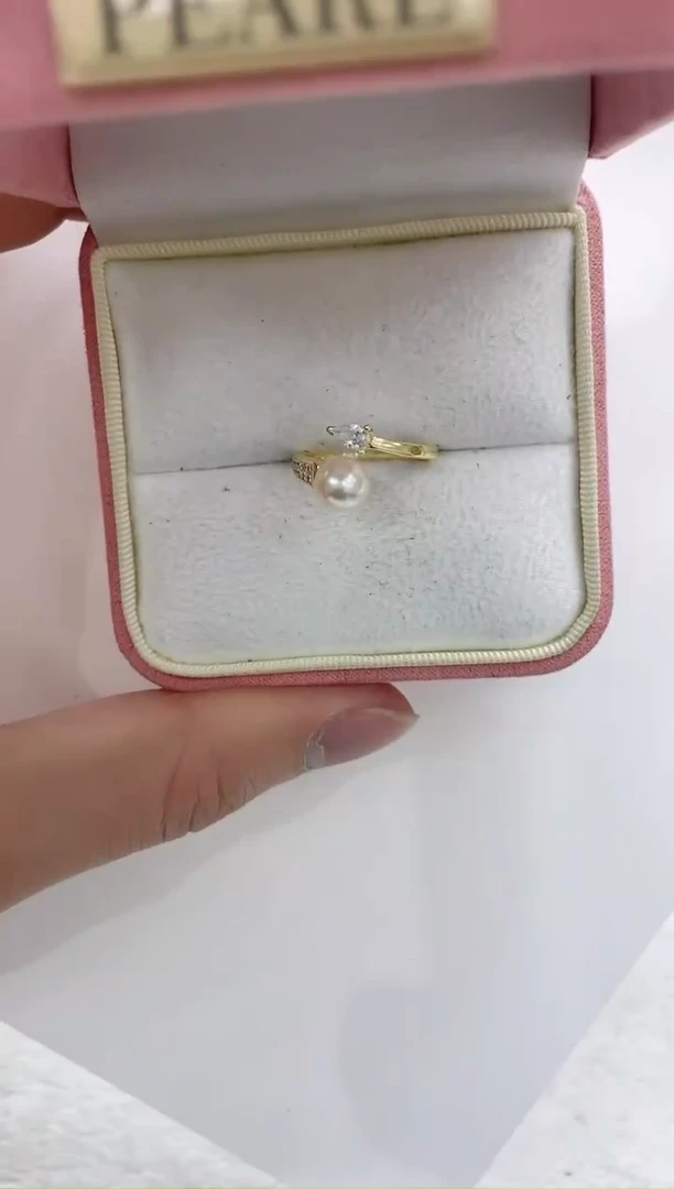 【闪购商品】海水珍珠戒指银S925镶嵌海水珍珠戒指