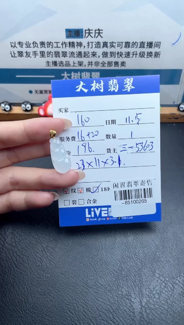 颈饰18K金镶嵌翡翠多人-85100265