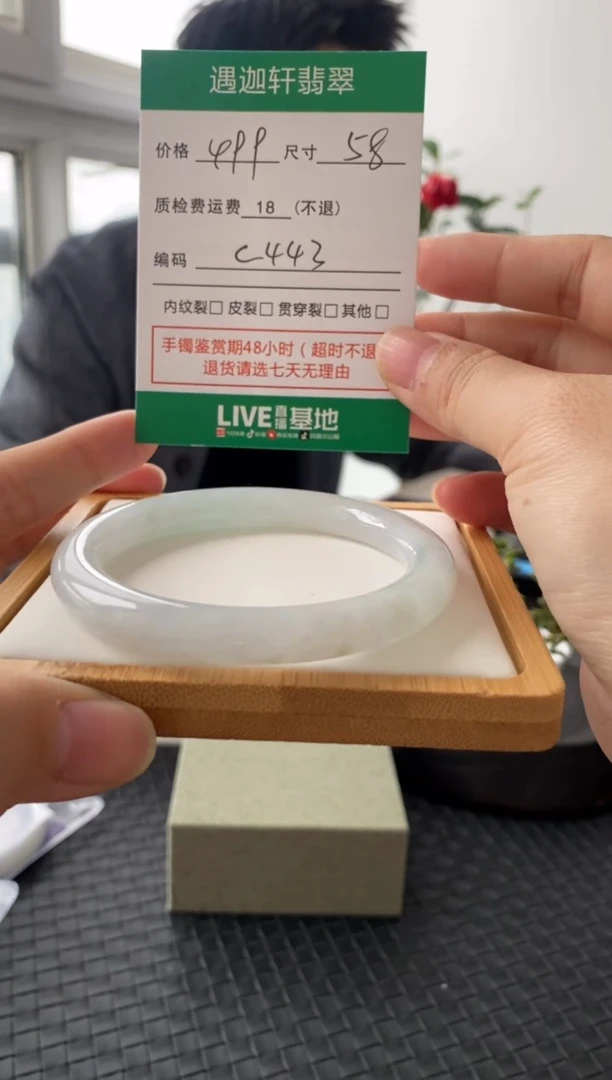 未镶嵌手镯翡翠C443 圈口58