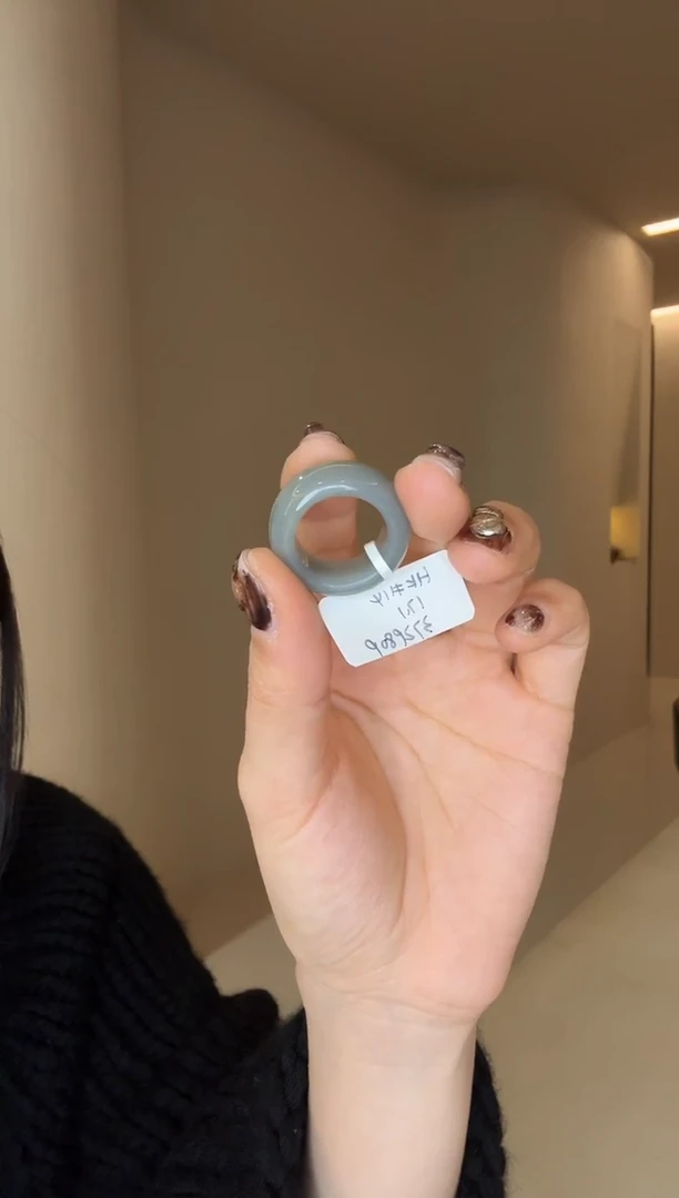 未镶嵌戒指和田玉14码海盐巧克力