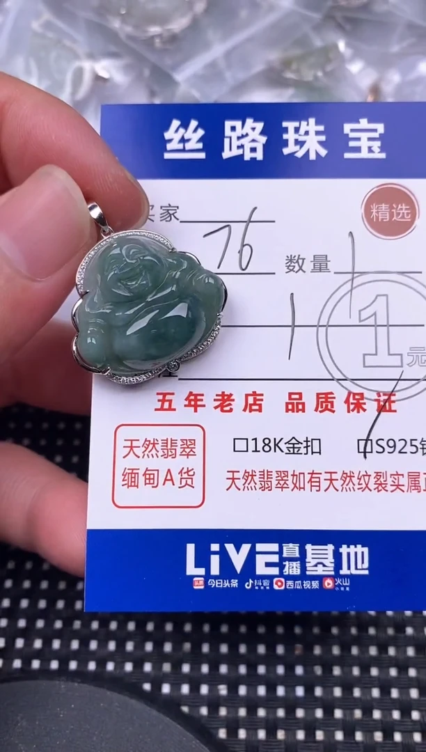 翡翠银S925镶嵌颈饰⭐****?挂件