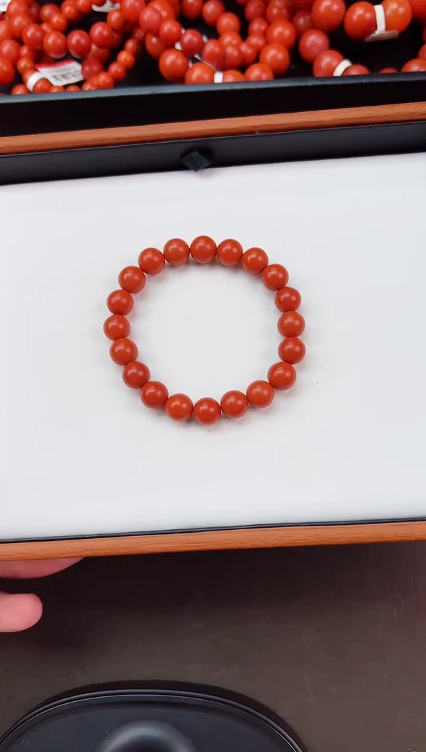【闪购商品】南红玛瑙手串未镶嵌保山高品阿东寨单圈手串 卡9+