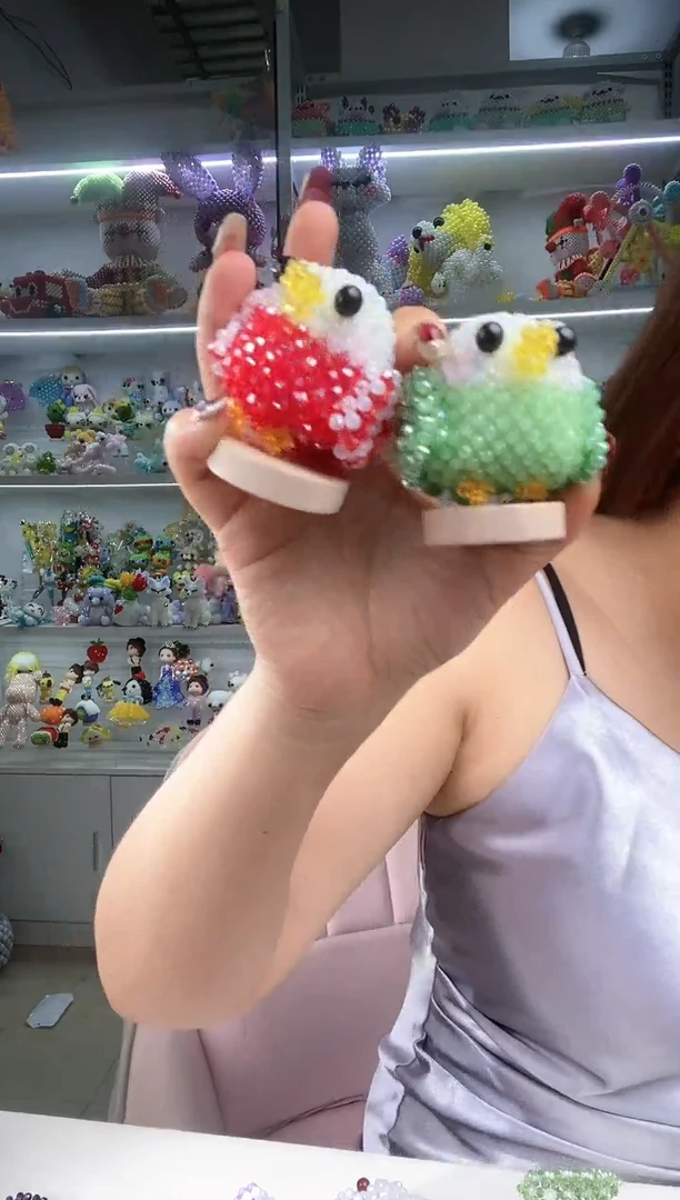 玻璃0113卡4水晶爱情鸟材料包1对