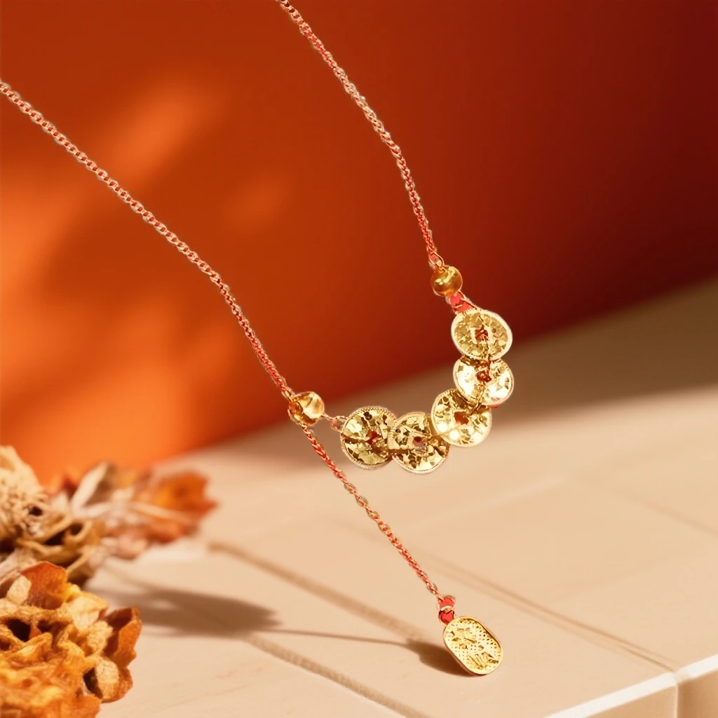 【水贝直发】999渡k五帝钱招财进宝新中式