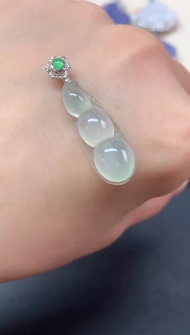 吊坠(不含链)18K金镶嵌翡翠吊坠(不含链)|980