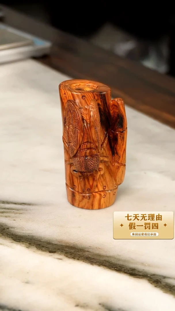 【闪购商品】黄花梨/降香黄檀海黄一鸣惊人节节高升摆件