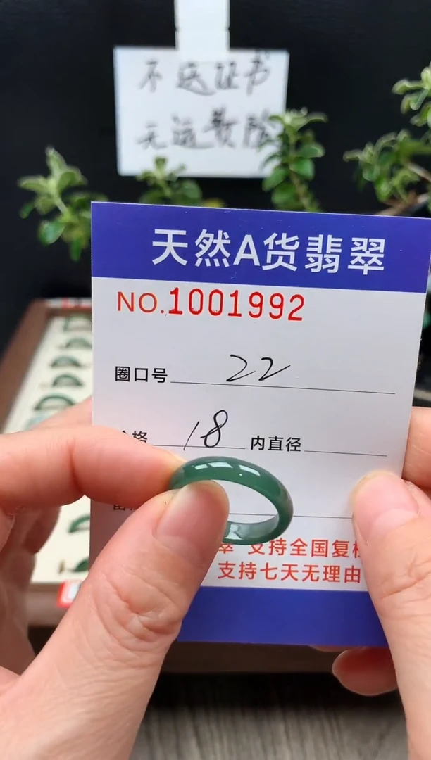 未镶嵌戒指翡翠小**爱22#