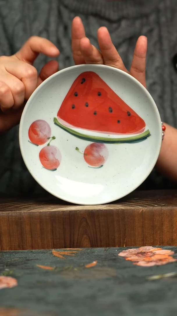 杯釉下彩手工手绘同款陶器