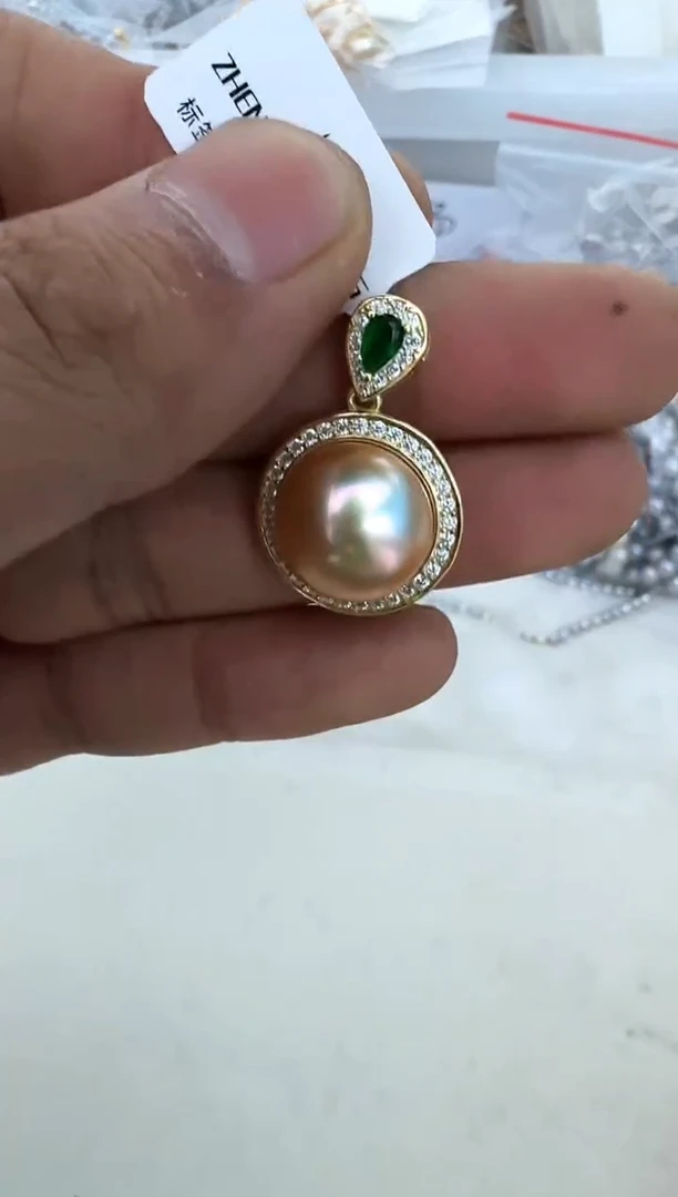 【闪购商品】海水珍珠颈饰银S925镶嵌吊坠