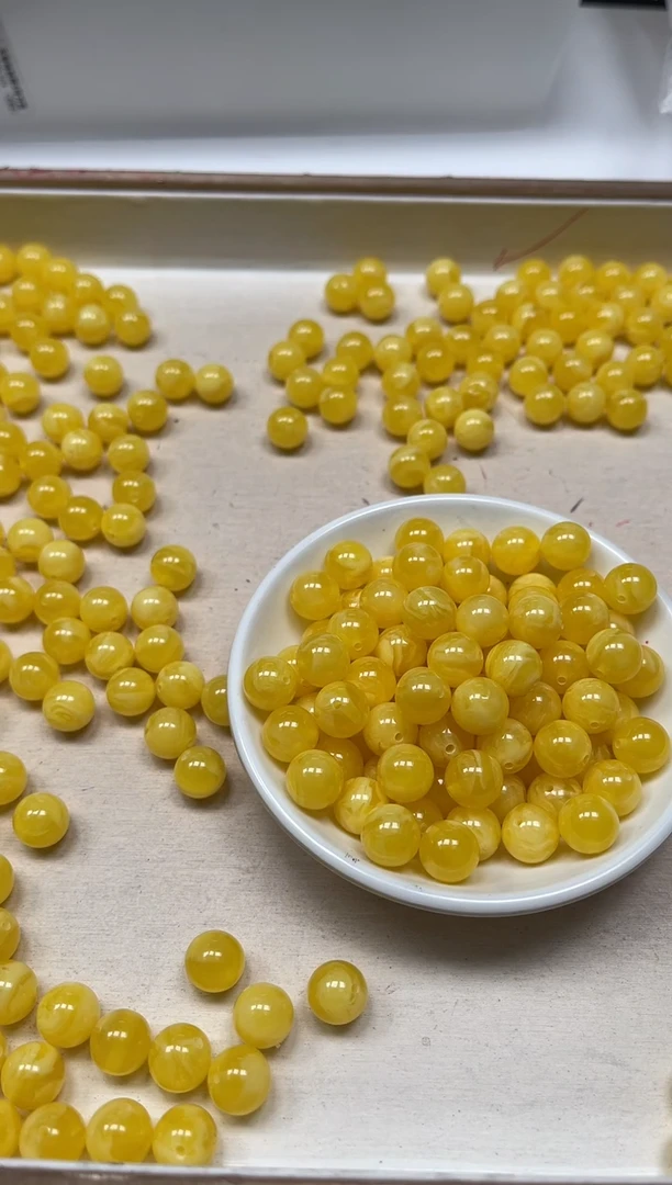 未镶嵌蜜蜡裸石M44白花蜡10mm 10颗9.9元