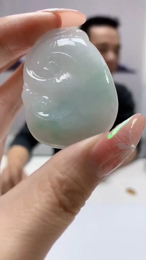 【闪购商品】定制翡翠未镶嵌3916DD-毛货挂件44