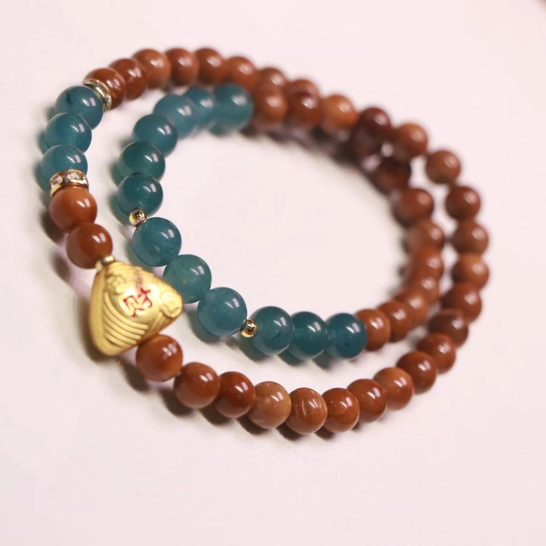 「沐兮文创」小众原创设计库克+蓝翡配饰粽子夏日时尚百搭饰品