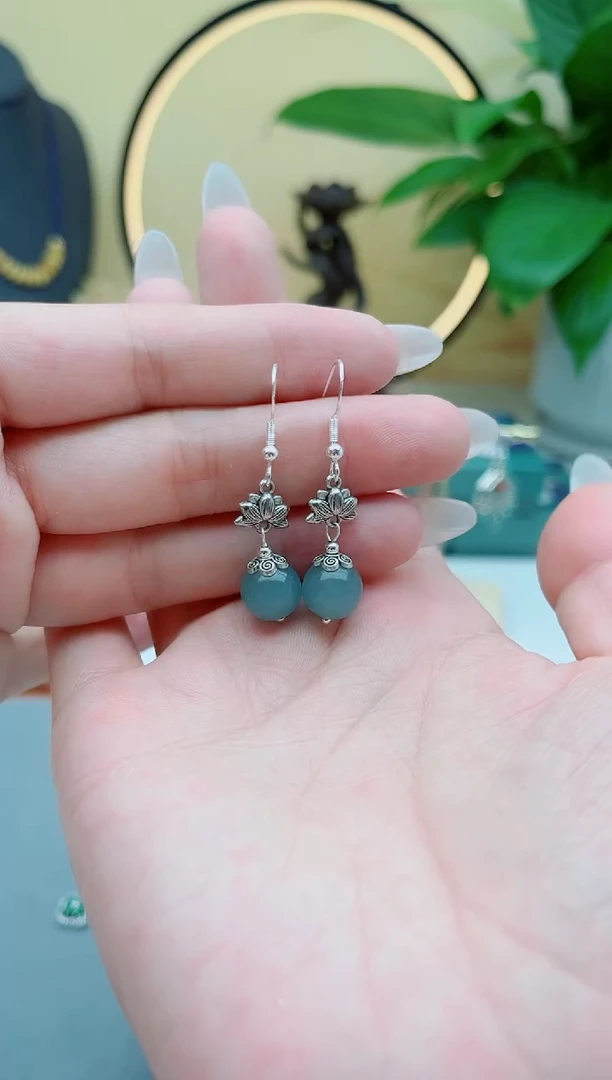 玛瑙/玉髓耳饰银S925镶嵌01