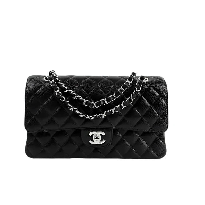 99新 Chanel/香奈儿 CF中号黑金/黑银