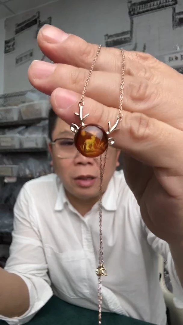 裸石琥珀未镶嵌微瑕介意勿拍34