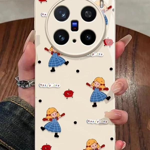 连衣裙女孩适用苹果16pro手机壳全包vivox200防摔HUAWEmate70女款