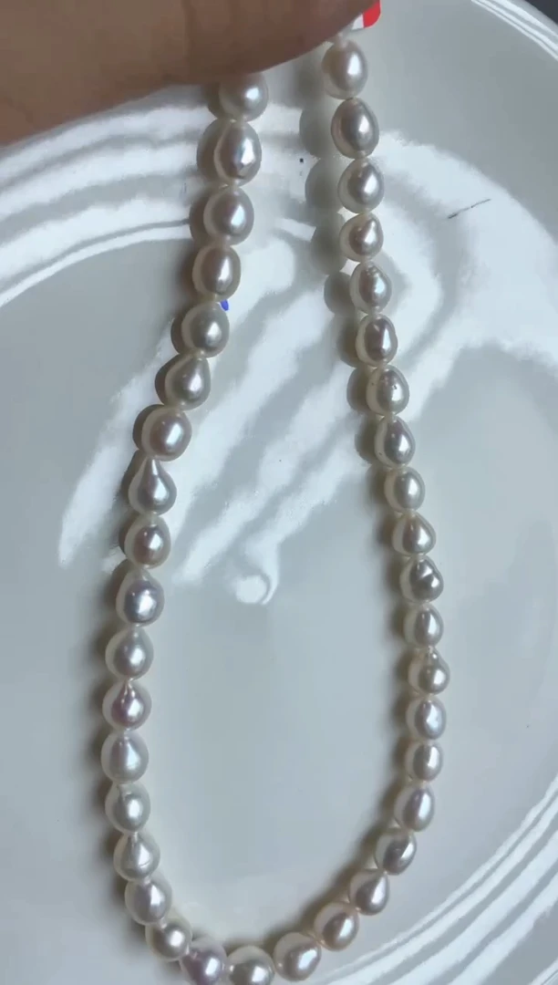 淡水珍珠未镶嵌项链6-7mm 白细胞水滴美人泪项链