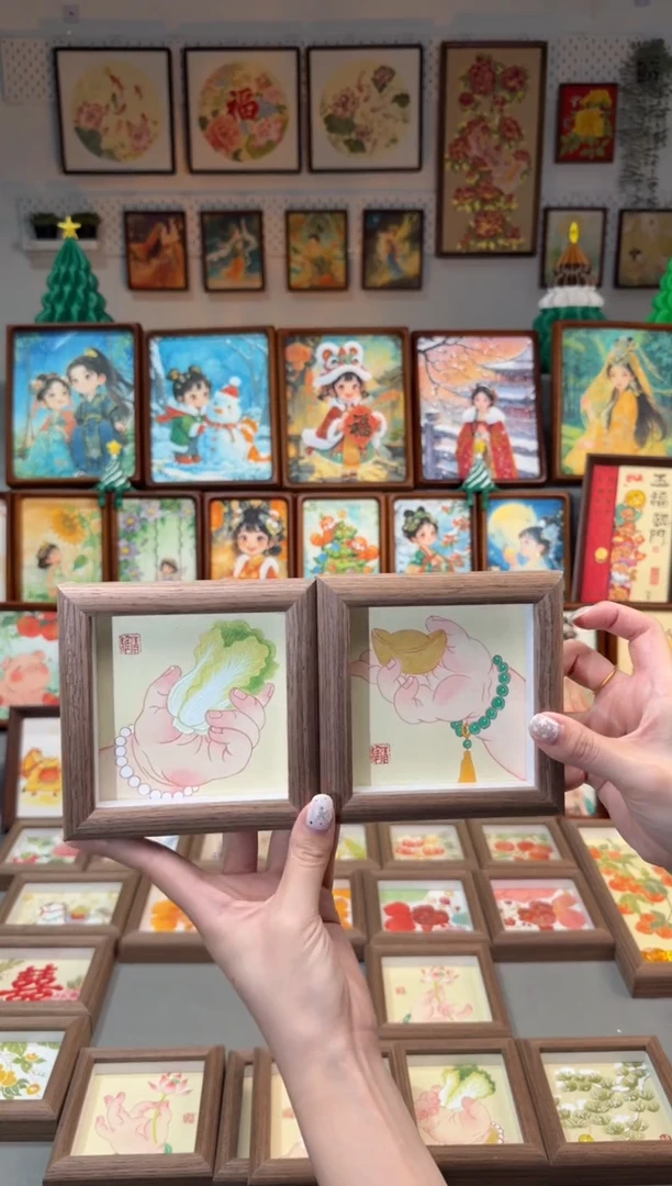 国画白菜小手 元宝小手 一组11