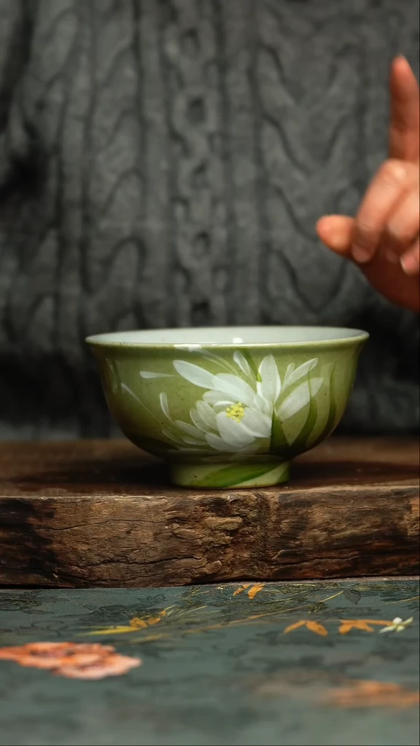 【闪购商品】杯杯釉下彩手工手绘同款陶器