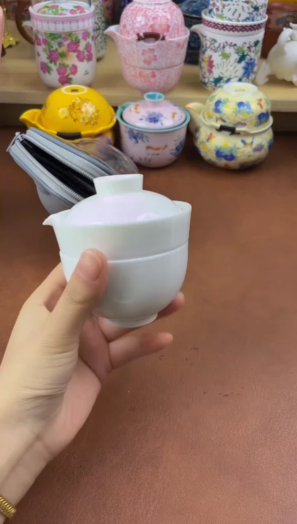 陶陶瓷茶具摆件旅行套组
