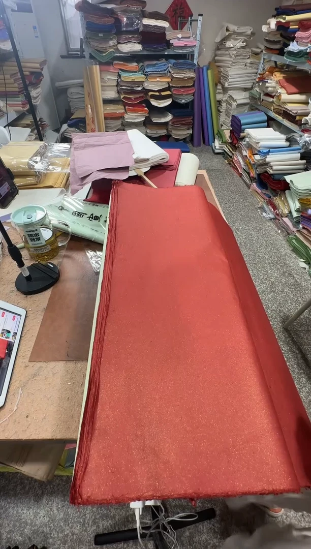 四尺50张酒红色光板真金