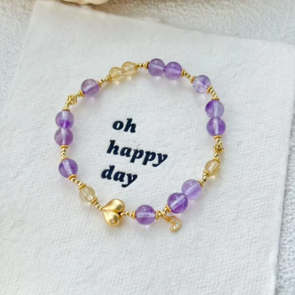 【胡萝卜的罗】（紫魅）简约串珠手串女生礼物情人节