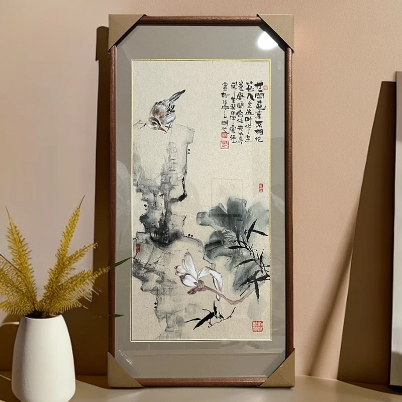 杨爱强老师-90*45cm-禅意花鸟-家居挂画