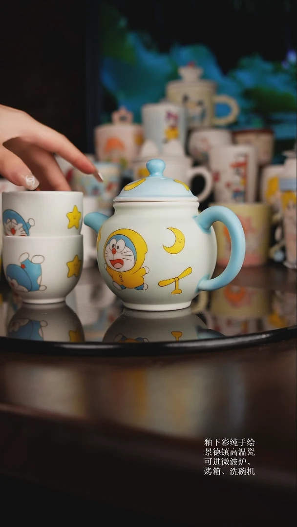 釉下彩可爱文创杯子