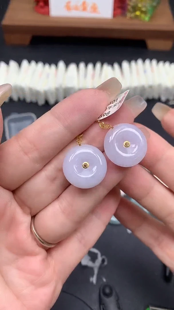 【闪购商品】翡翠吊坠(不含链)18K金镶嵌MS154721（多样性发一件）